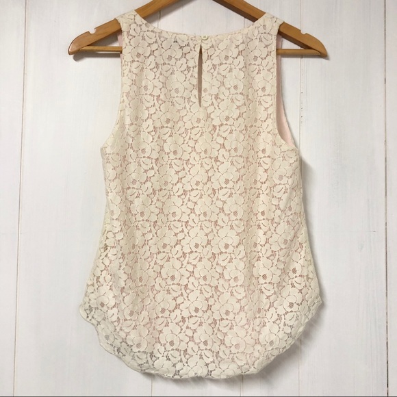 Aritzia Talula Betty Cream Lace Tank Top/ Blouse - Picture 4 of 8